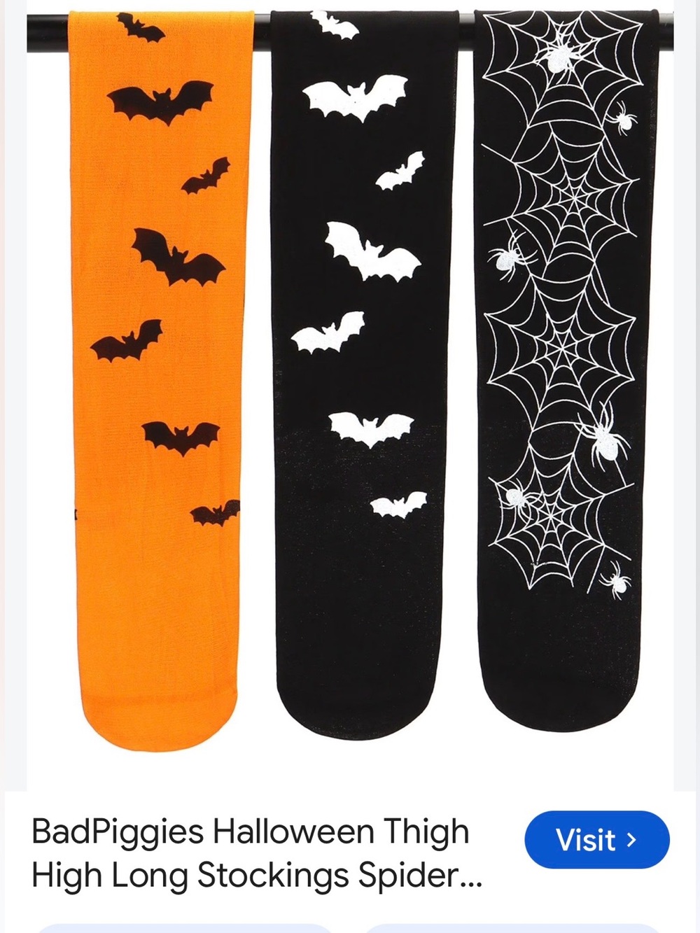 #3212**Halloween Men's Thigh-High Socks – Orange & Black